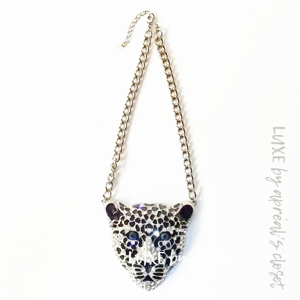 Jeweled Jaguar Statement Necklace